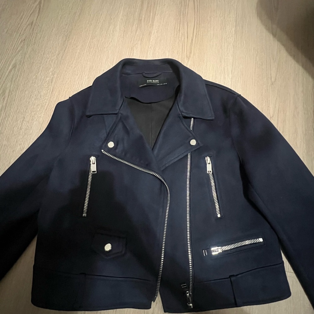 Zara Dark faux suede Jacket